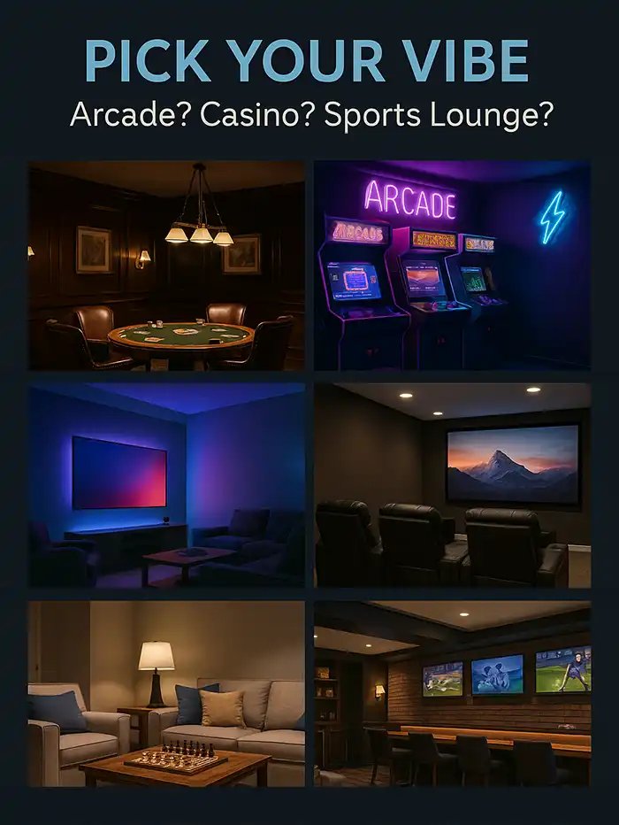 Smart home technology integrated into a modern luxury game room.